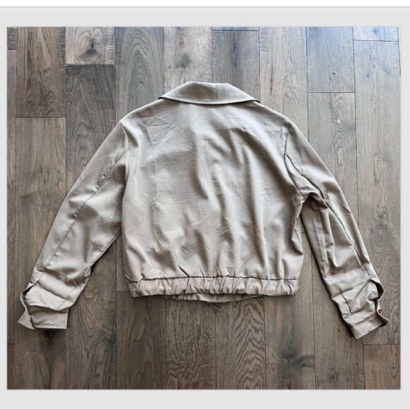 Onedreamer Army Green Cropped Safari Jacket Size XS Lightweight Utility Layer - Picture 4 of 6